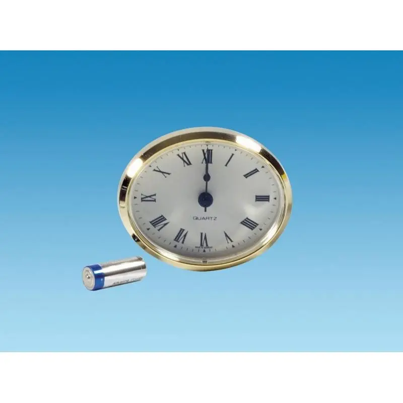 72Mm Brass Oval Wall Clock With White Face And Roman Numerals – Ideal For Caravans, Motorhomes & Boats 1