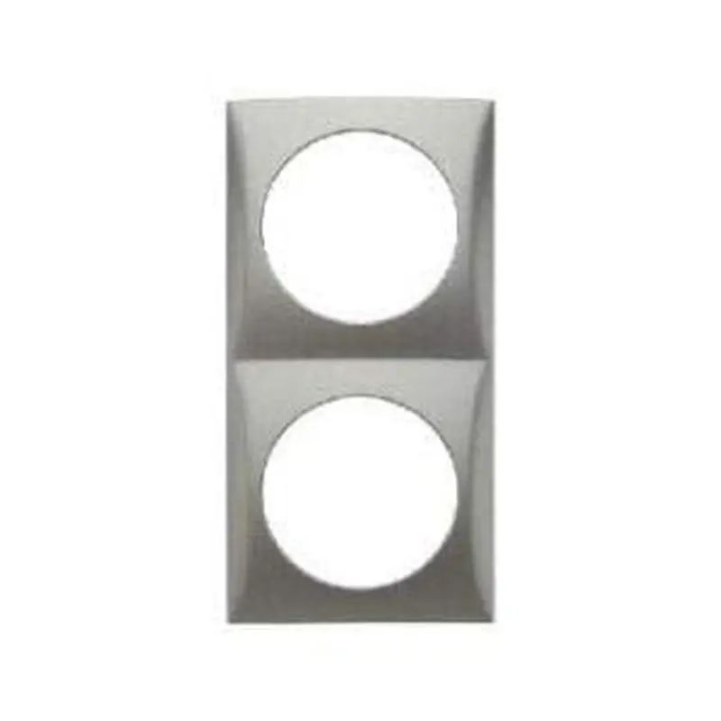 Berker Double-Gang Switch Plate – Matte Chrome Finish (21246C) 1