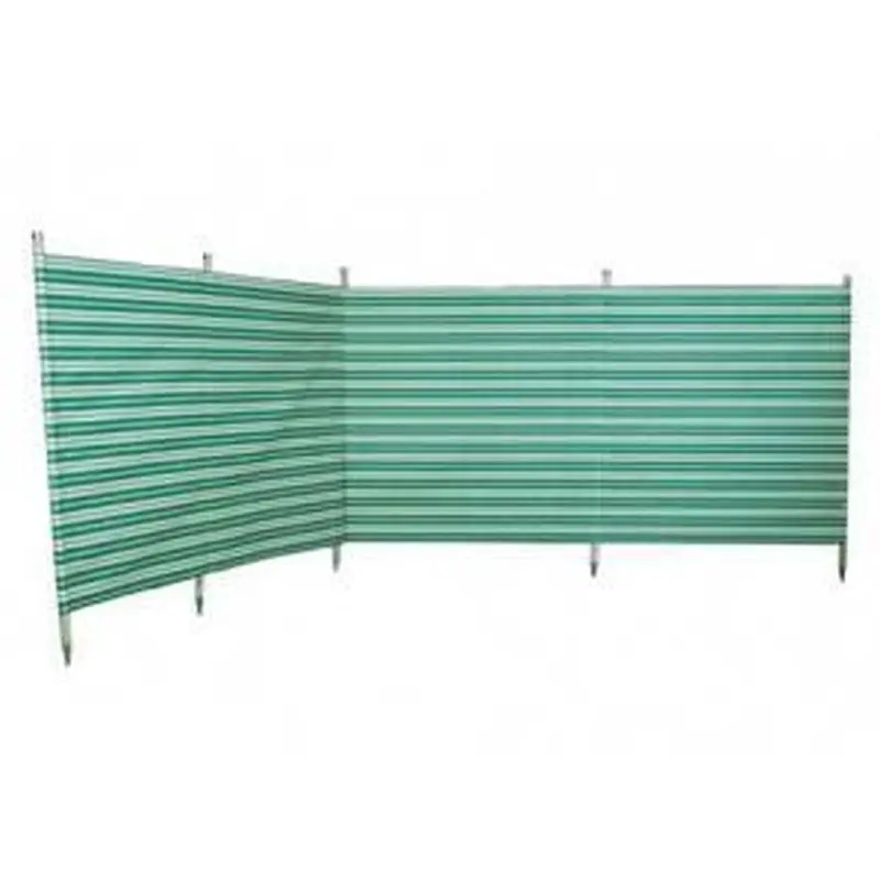 Blue Diamond 3.6M Canvas Windbreak With 5 Wooden Poles – Green 1