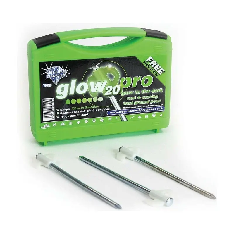 Blue Diamond Heavy-Duty Glow Tent Pegs – Pack Of 20 1