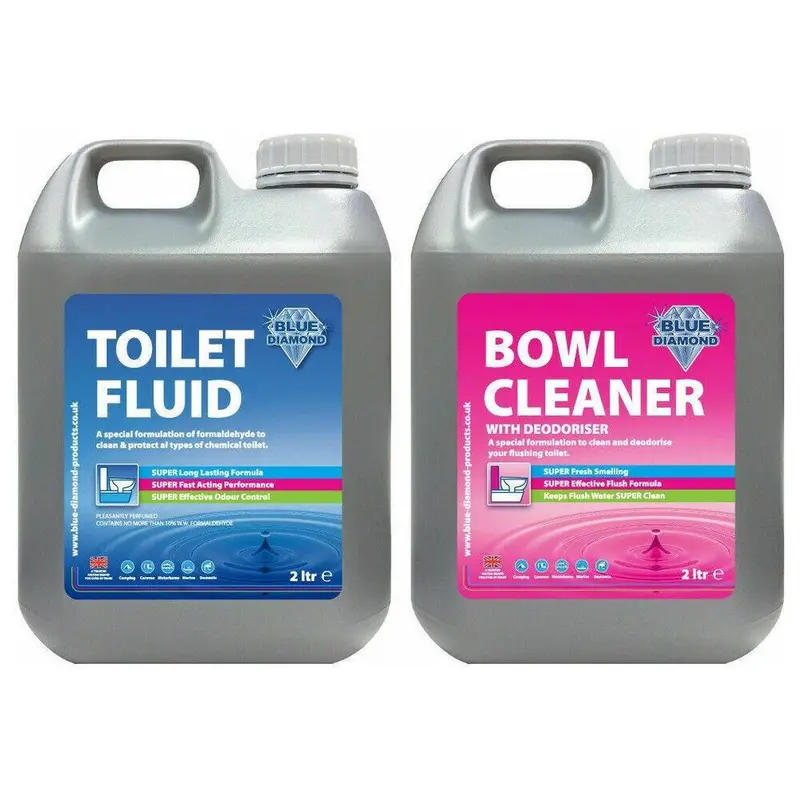 Blue Diamond Twin-Pack 2L Chemical Toilet Fluid – Odour-Control Formula 1