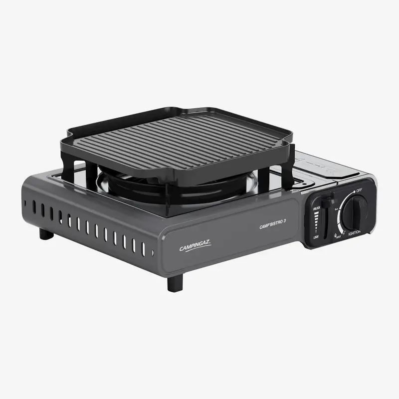Campingaz Bistro 3 Portable Camping Stove – Grey Griddle Model 1