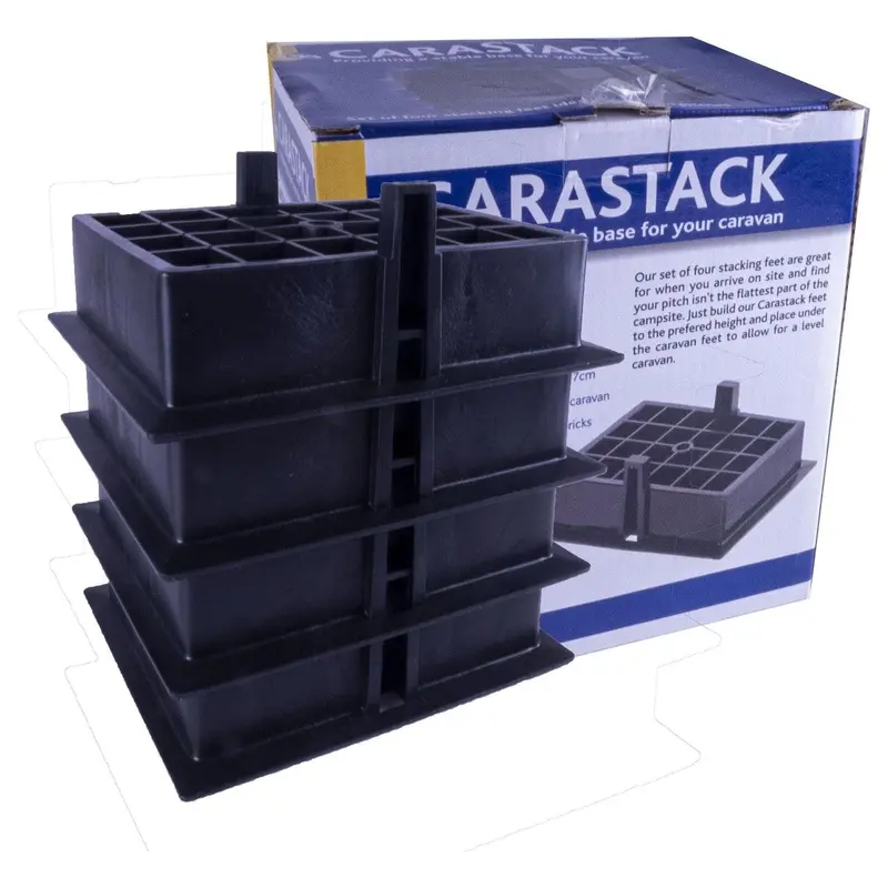 Carastack Stacking Pads For Caravans – Adjustable Corner Steadies & Winder Feet (Set Of 4) 1