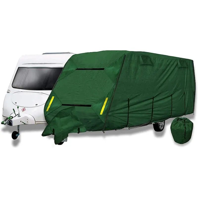 Coverpro Premium 4-Ply Breathable Green Caravan Cover – Fits 19–21Ft Models (Includes Storage Bag) 1