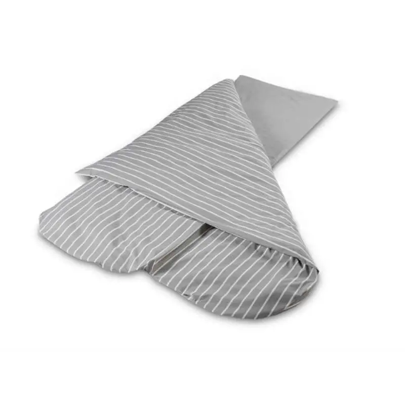 Duvalay Grey Stripe Sleeping Bag Liner Cover (190 X 66Cm) 1