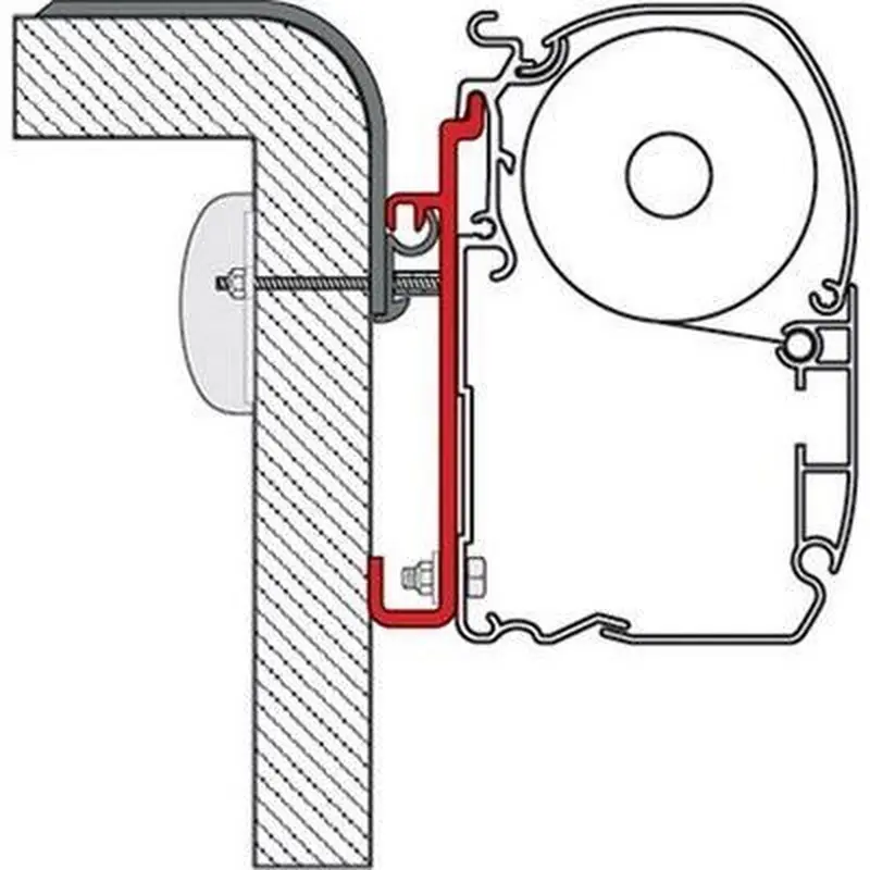 Fiamma 350Cm Awning Adapter Bracket For Fiat Rapido Motorhomes – F45/F70 Mounting (98655-398) 1