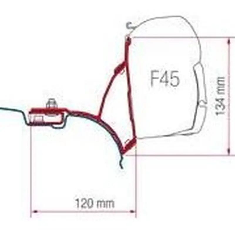 Fiamma F45 Mounting Adapter Kit For Vw T5 Transporter & Multivan – 98655-647 1
