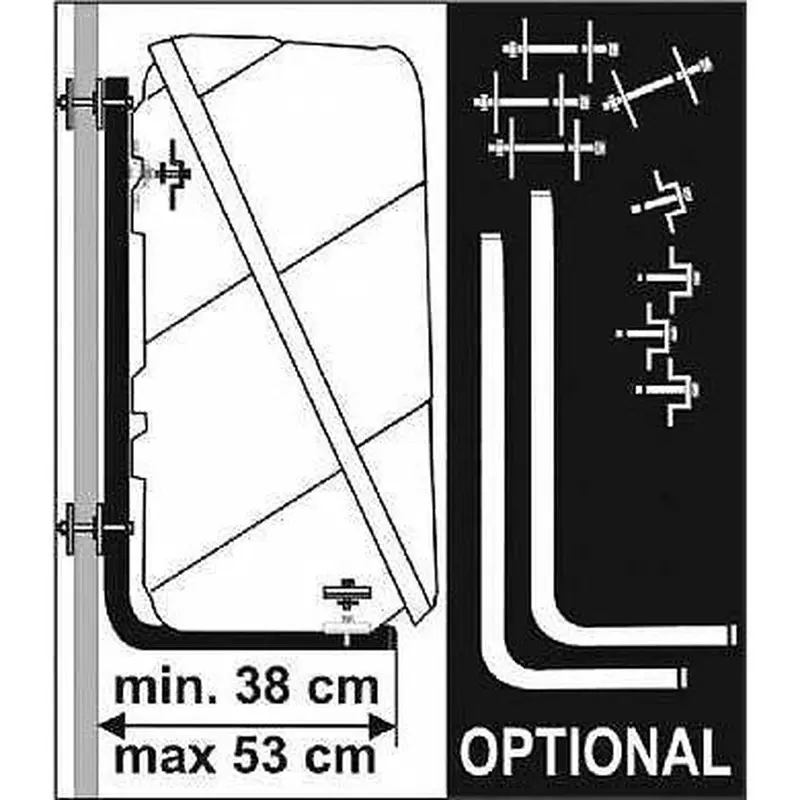 Fiamma Ultra Box Rear Wall Mounting Bracket Kit For Caravans & Motorhomes 1