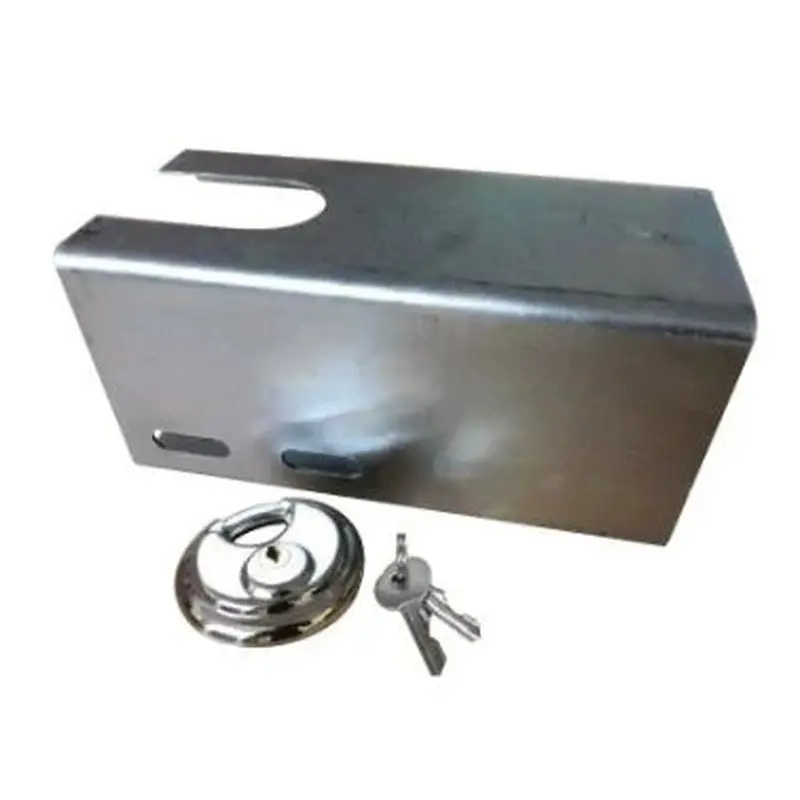 Galvanised Steel Hitch Lock – Secure Trailer Coupling Protection 1