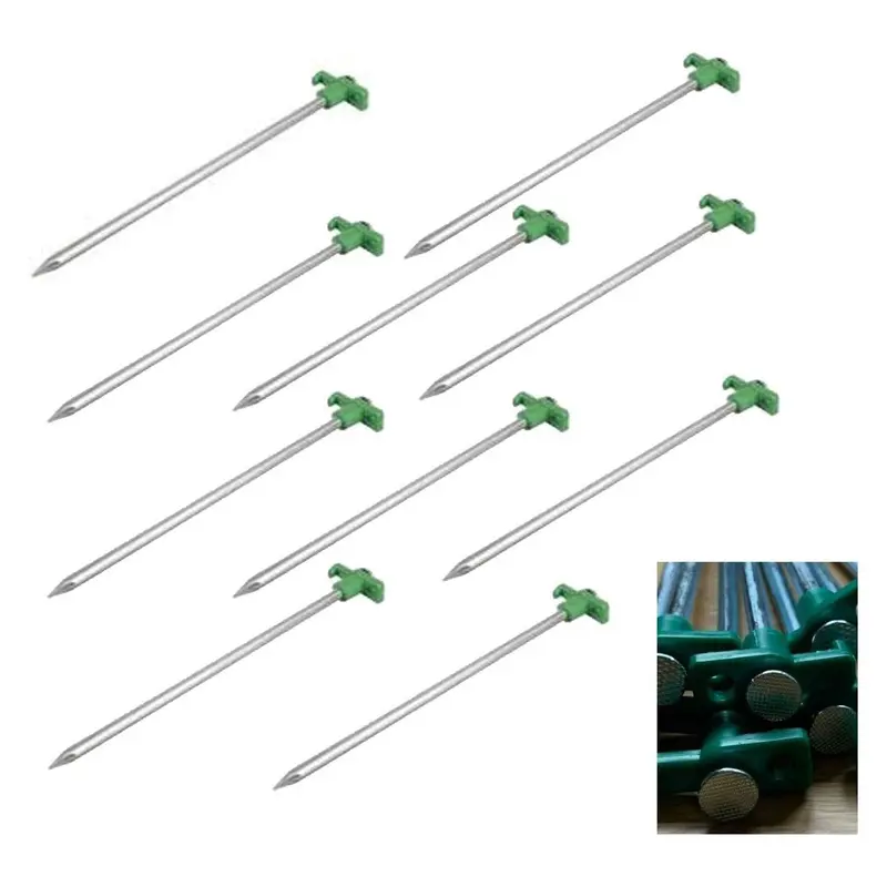 Heavy-Duty Hard-Ground Tent Pegs – Reinforced Steel Stakes For Compact Soil 1
