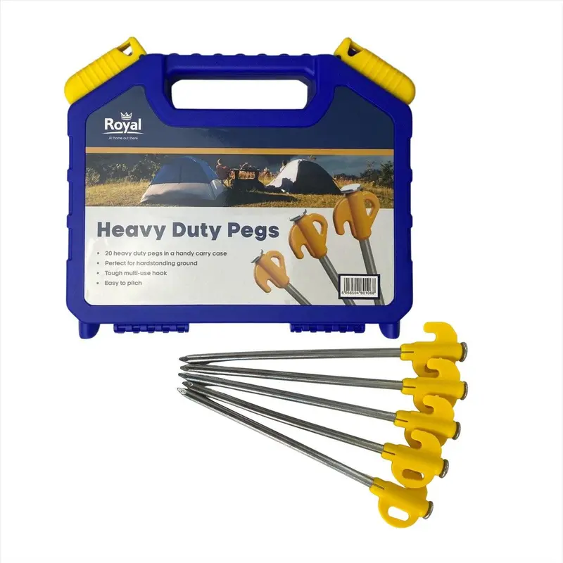 Heavy-Duty Tent & Awning Pegs – Set Of 20 1