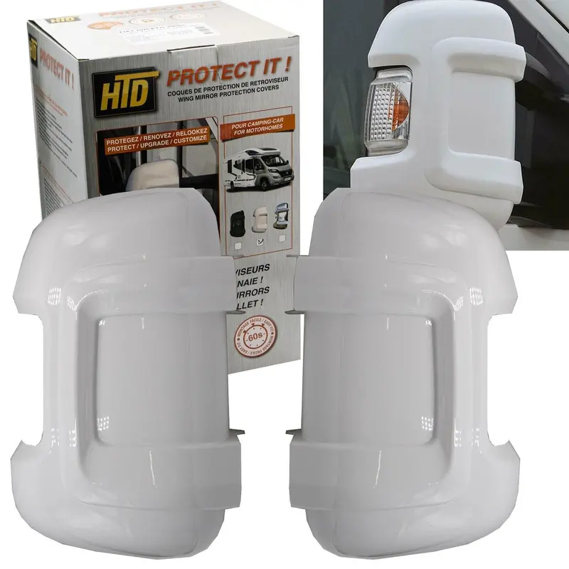 Htd Protect-It Long-Arm Mirror Protector – White Van Conversion Guard For Ducato, Relay & Boxer (2006+) 1