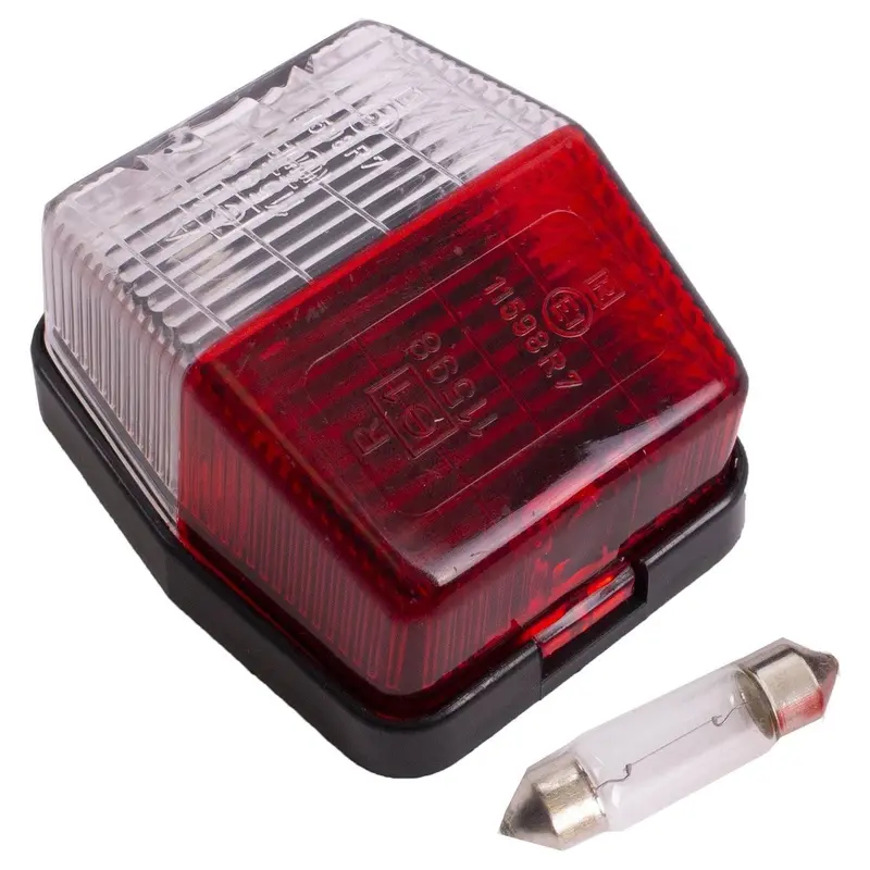 Jokon Spl115 Square Side Marker Lamp – Red/White Dual-Function Light With Bulb For Caravans & Motorhomes 1