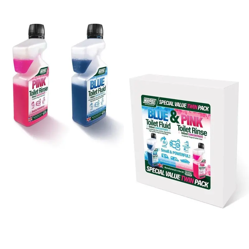 Maypole Twin-Pack Toilet & Rinse Concentrate – Makes 4 Litres 1