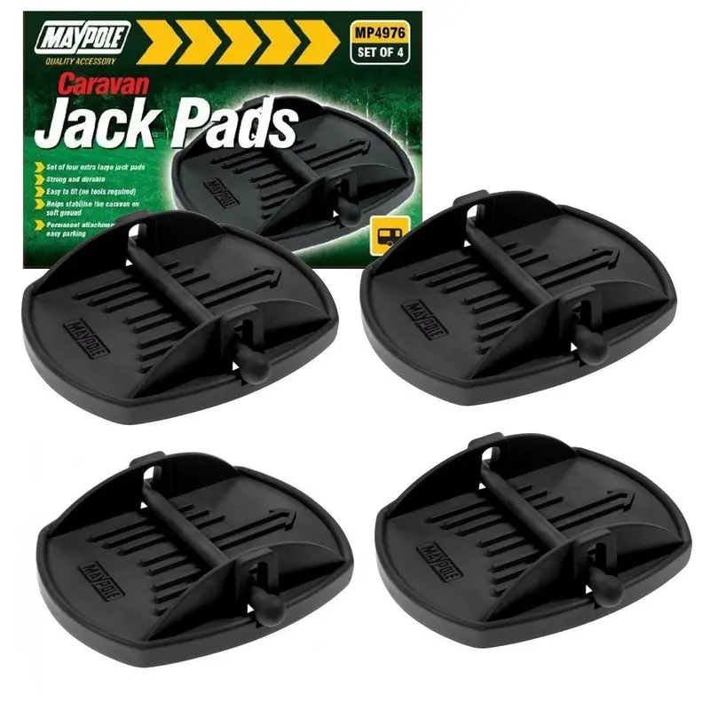 Maypole Universal Caravan Jack Pad Kit – 4-Piece Set For Wheel, Foot & Levelling Support 1