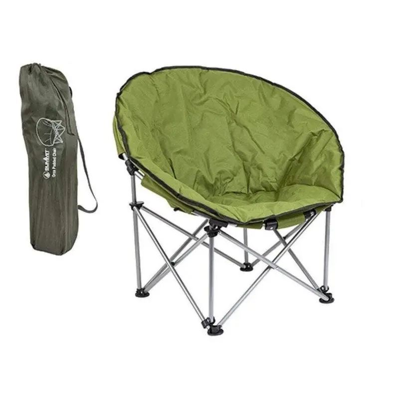 Orca Moon High-Back Folding Camping Chair – Green Bucket Style With Padded Back & Carry Bag (Twin Pack) 1