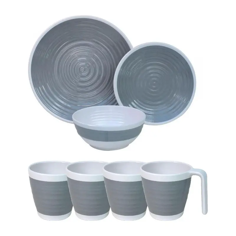 Outdoor Revolution Premium 12-Piece Melamine Tableware Set 1