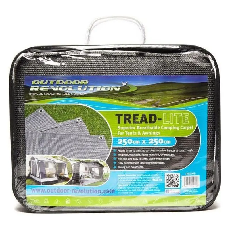 Outdoor Revolution Treadlite Groundsheet – 650Cm X 250Cm Heavy-Duty Grey Base Layer 1