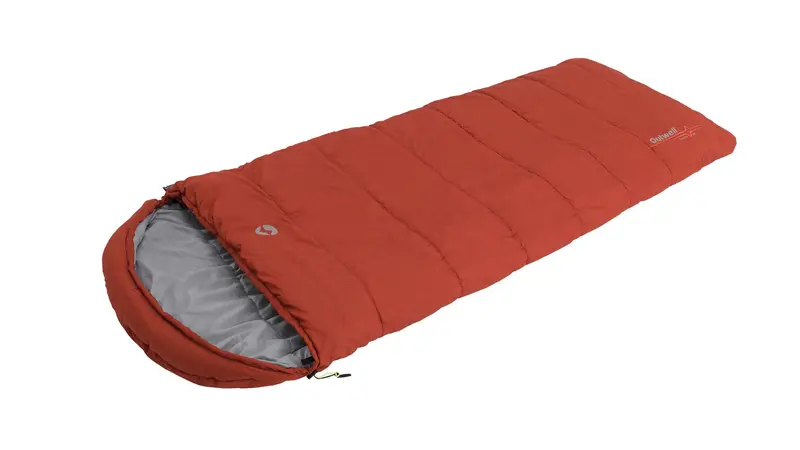 Outwell Campion Lux Sleeping Bag – Single, Burnt Orange, Comfort Rated 1