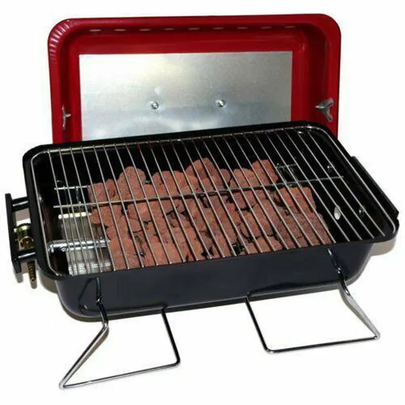 Portable Gas Barbeque With Lava Rock Heat Diffuser – Compact Tabletop Grill 1