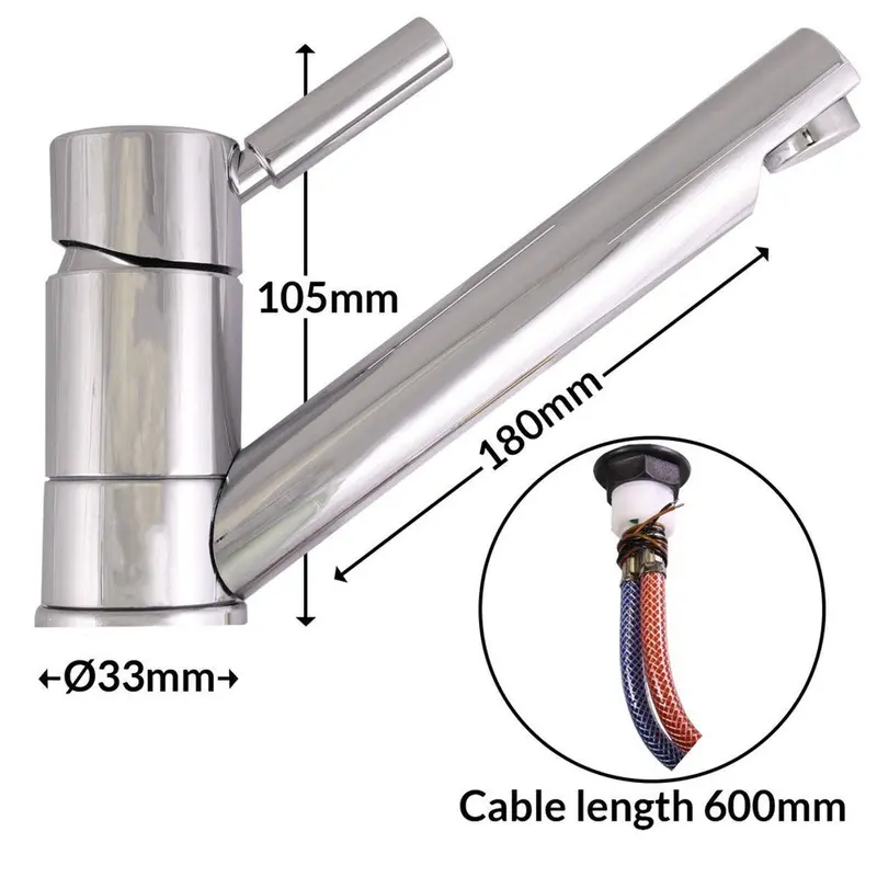 Reich Trend E Series Mixer Tap – D33Mm Cartridge, Matte Or Chrome Finish (671-802010P1B) 1