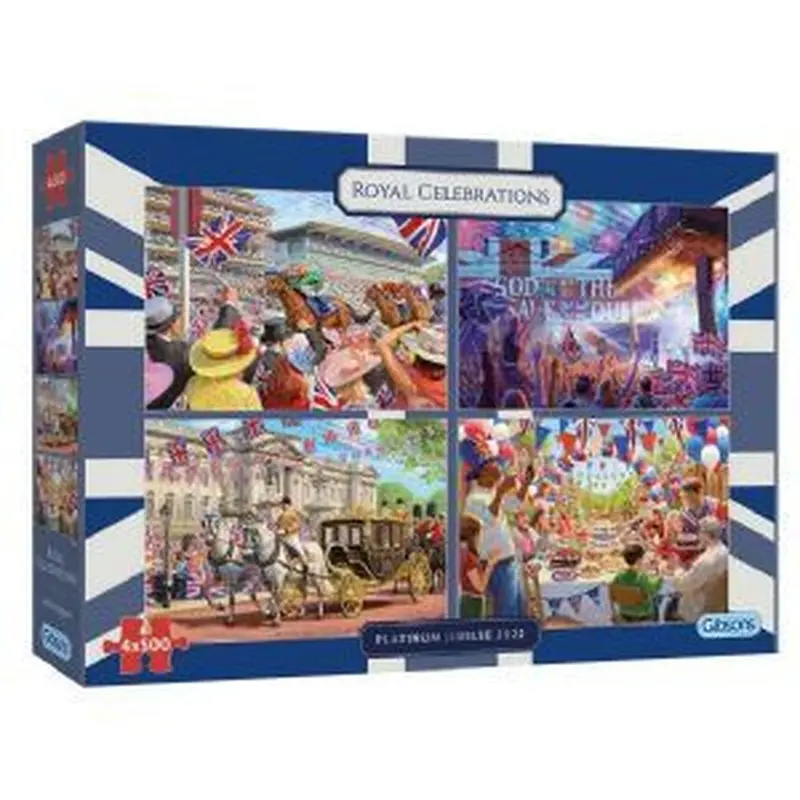 Royal Celebrations Jigsaw Puzzle Collection – 4 X 500-Piece Themed Puzzles (Set G5061) 1