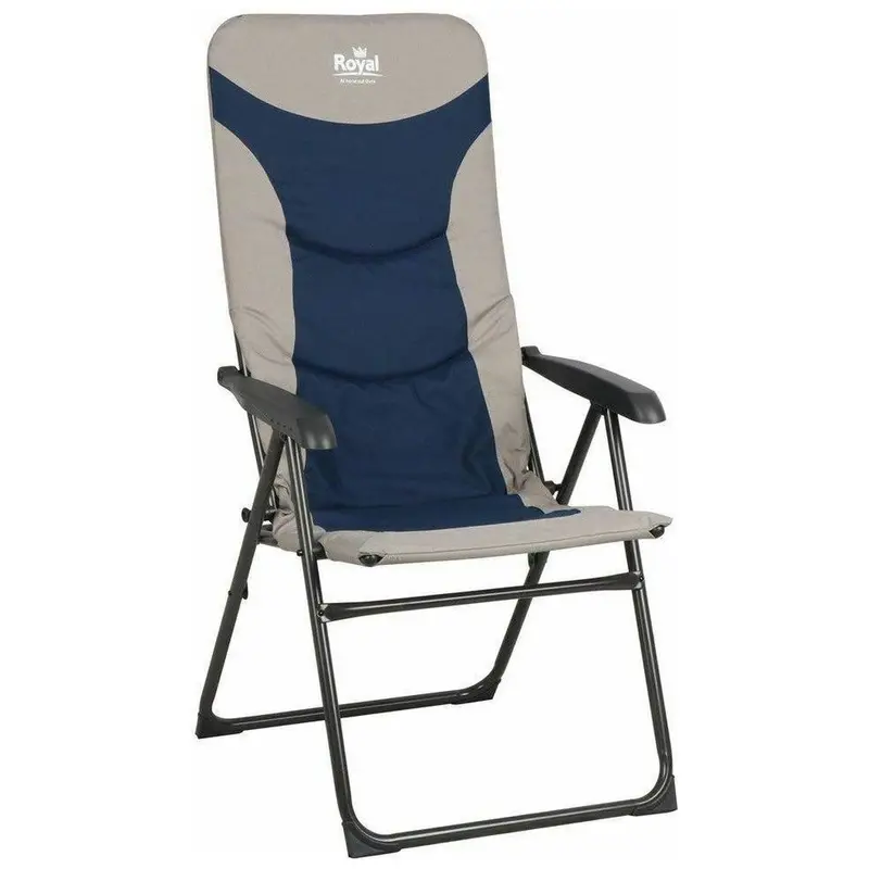 Royal Colonel Blue High-Back Camping Chair – Supportive Outdoor Seating 1