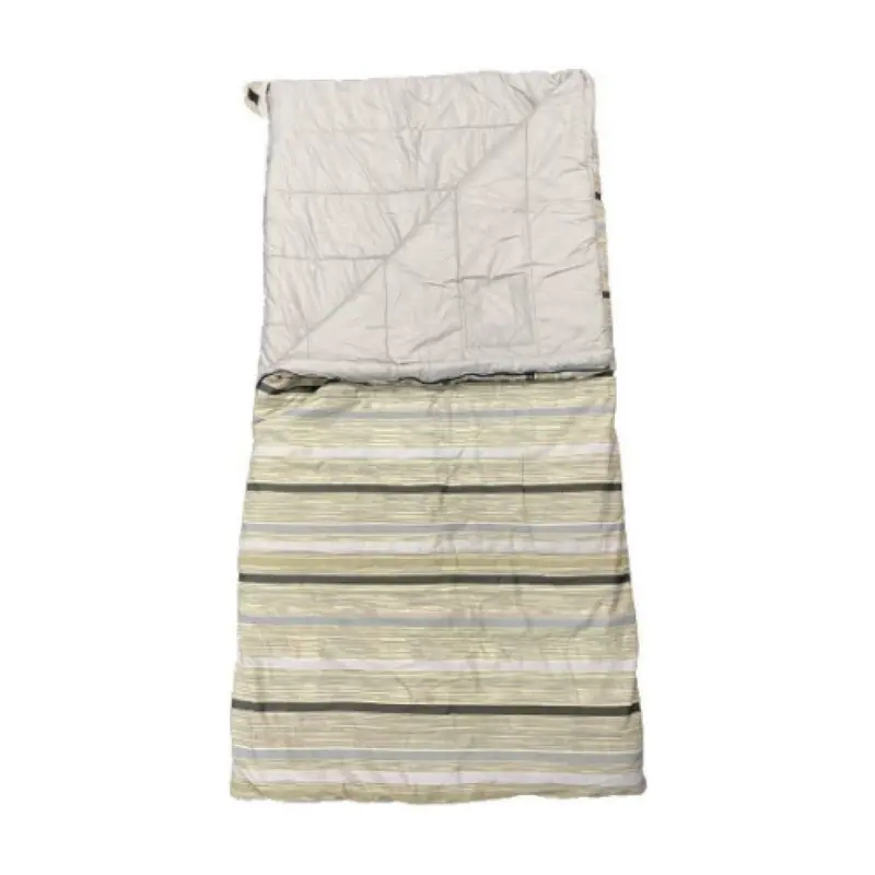 Royal Leisure Grey Stripe Premium Sleeping Bag – 60Oz, Lightweight Camping & Travel Design 1