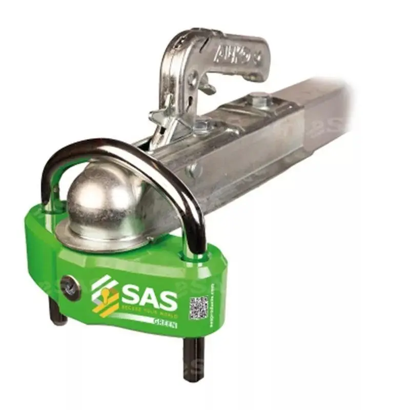 Sas Green Caravan Hitch Lock – Universal Tow Ball & Coupling Security Solution 1