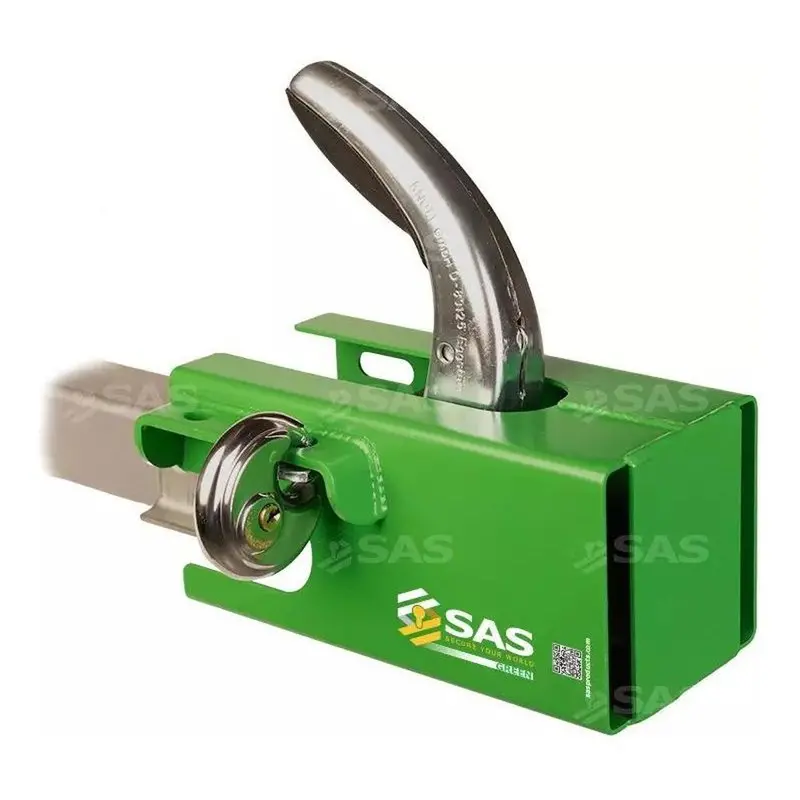 Sas Green Series Vault Hitch Lock – Robust, High-Visibility Trailer Coupling Security 1