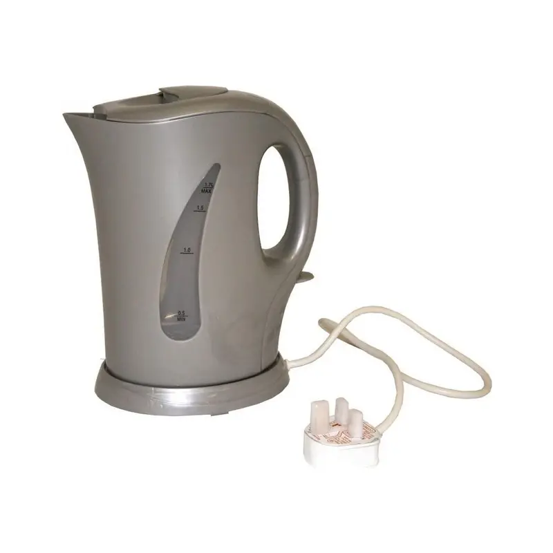 Sunncamp 1.7L Cordless Electric Kettle – Silver Finish, Low-Wattage (900W) Travel-Friendly Design 1