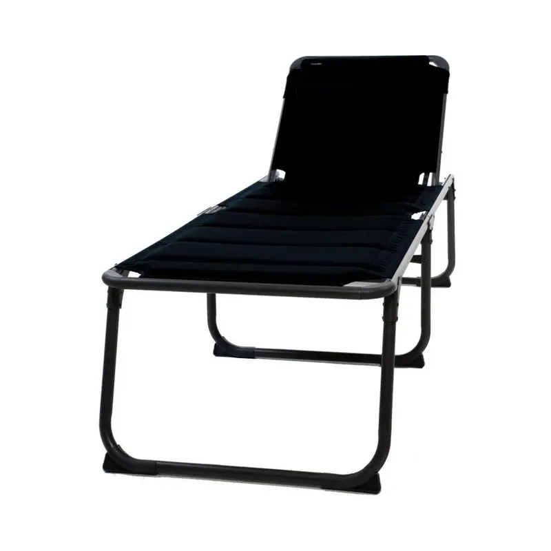Travellife Barletta Black Relax Lounger – Lightweight Outdoor Sunbed Chair 1