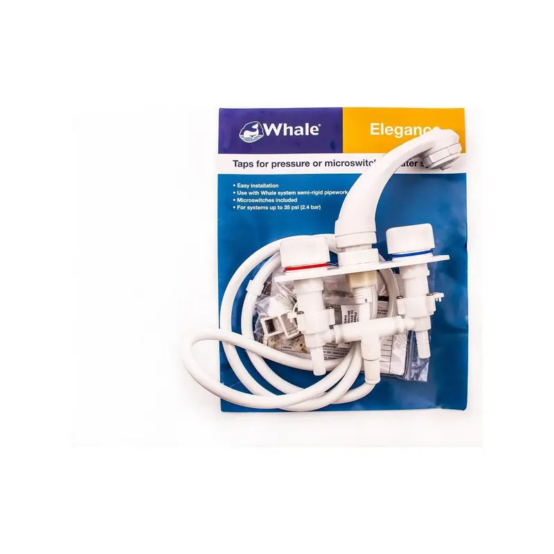 Whale Elegance Rt2500 Mixer Tap & Shower Set – White Dual-Function Fixture 1